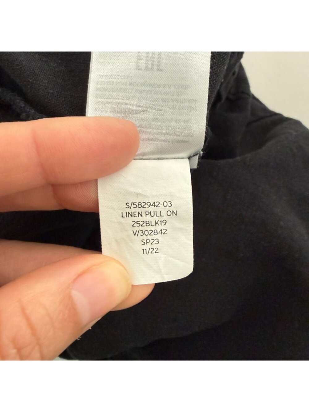 Gap Linen Blend Pull On Shorts Black XS 5" Inseam Minimalist Preppy Coastal - Picture 5 of 7